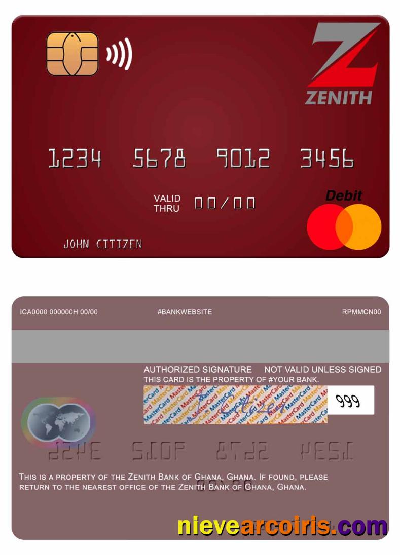 Ghana Zenith Bank of Ghana mastercard